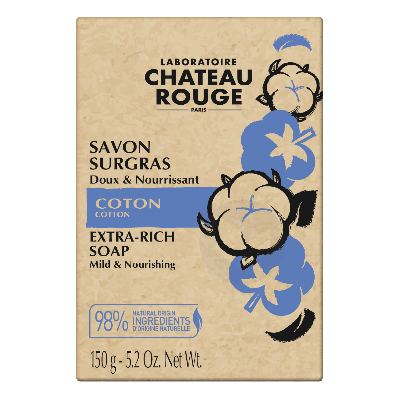 CHATEAU ROUGE PARIS SAVON SURGRAS COTON.
