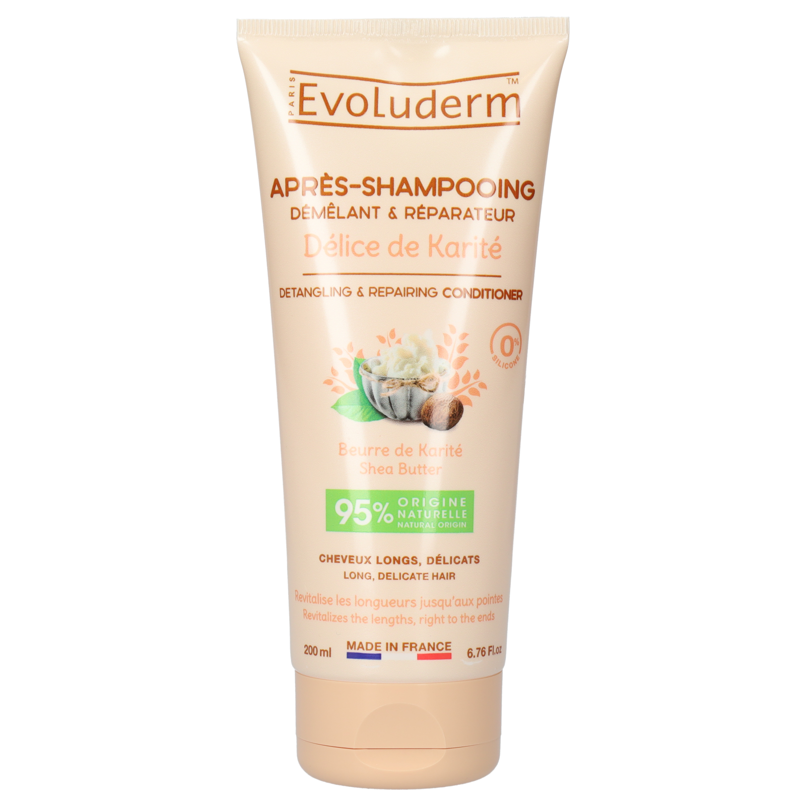EVOLUDERM® DÉMÊLANT & RÉPARATEUR DÉLICE de KARITÉ.