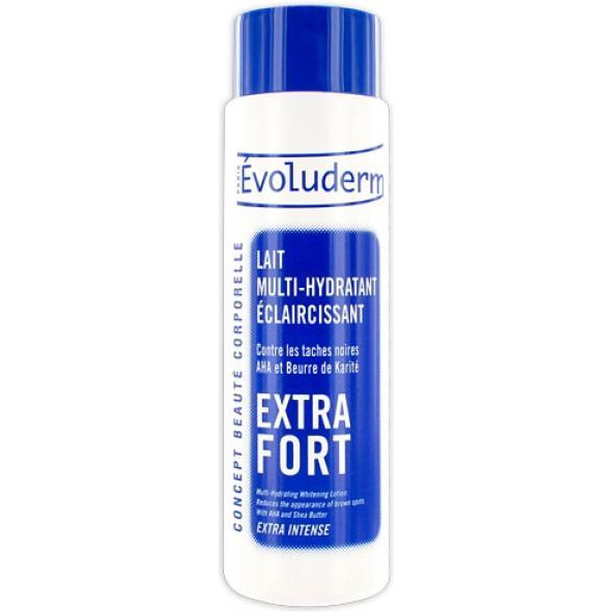EVOLUDERM® EXTRA FORT LAIT Multi-Hydratant Éclaircissant.