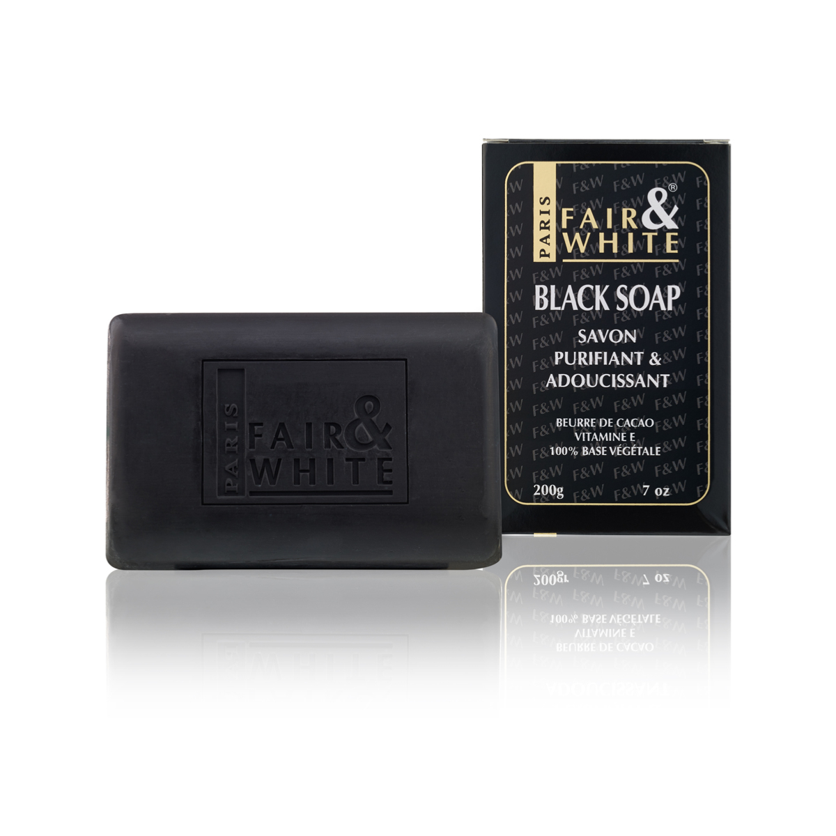 FAIR & WHITE PARIS  BLACK  SOAP.