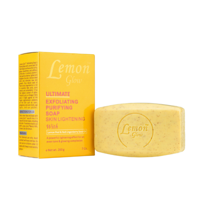 LEMON GLOW ® SAVON Exfoliant Purifiant Éclaircissant pour la peau. LEMON GLOW ® SAVON Exfoliant Purifiant Éclaircissant pour la peau.