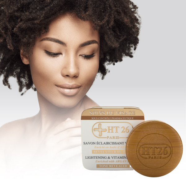 HT26 PARIS® OR & ARGAN SAVON Éclaircissant Vitaminé.