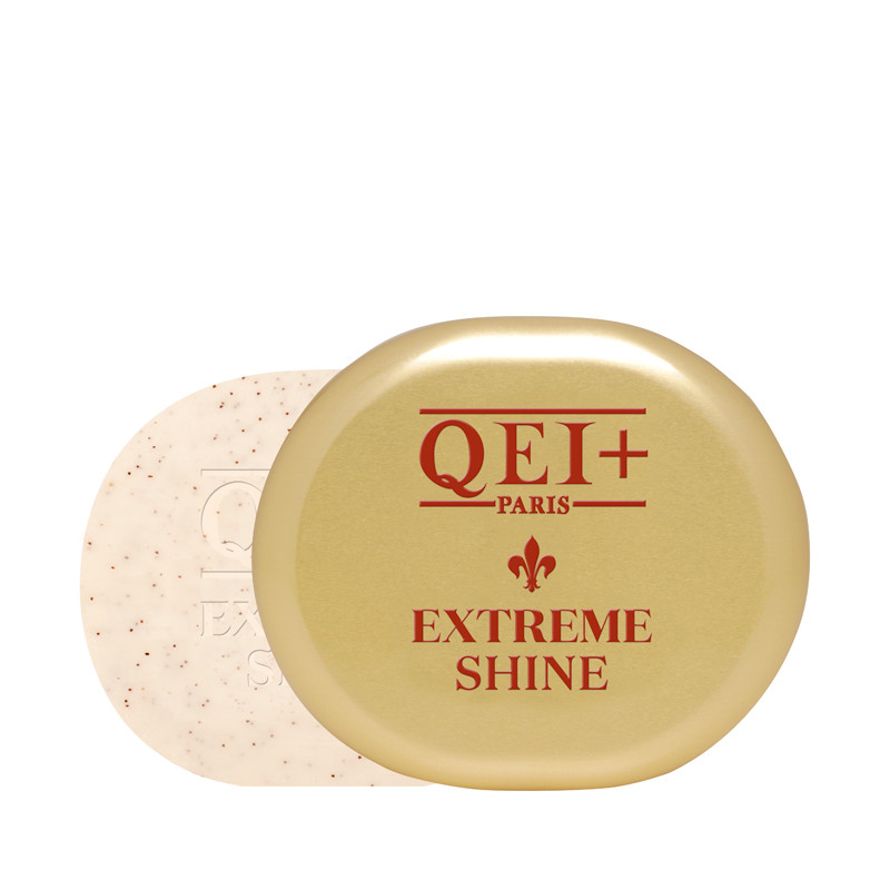 QEI+ PARIS EXTREME SHINE OR SAVON Gommant Exfoliant Éclaircissant.