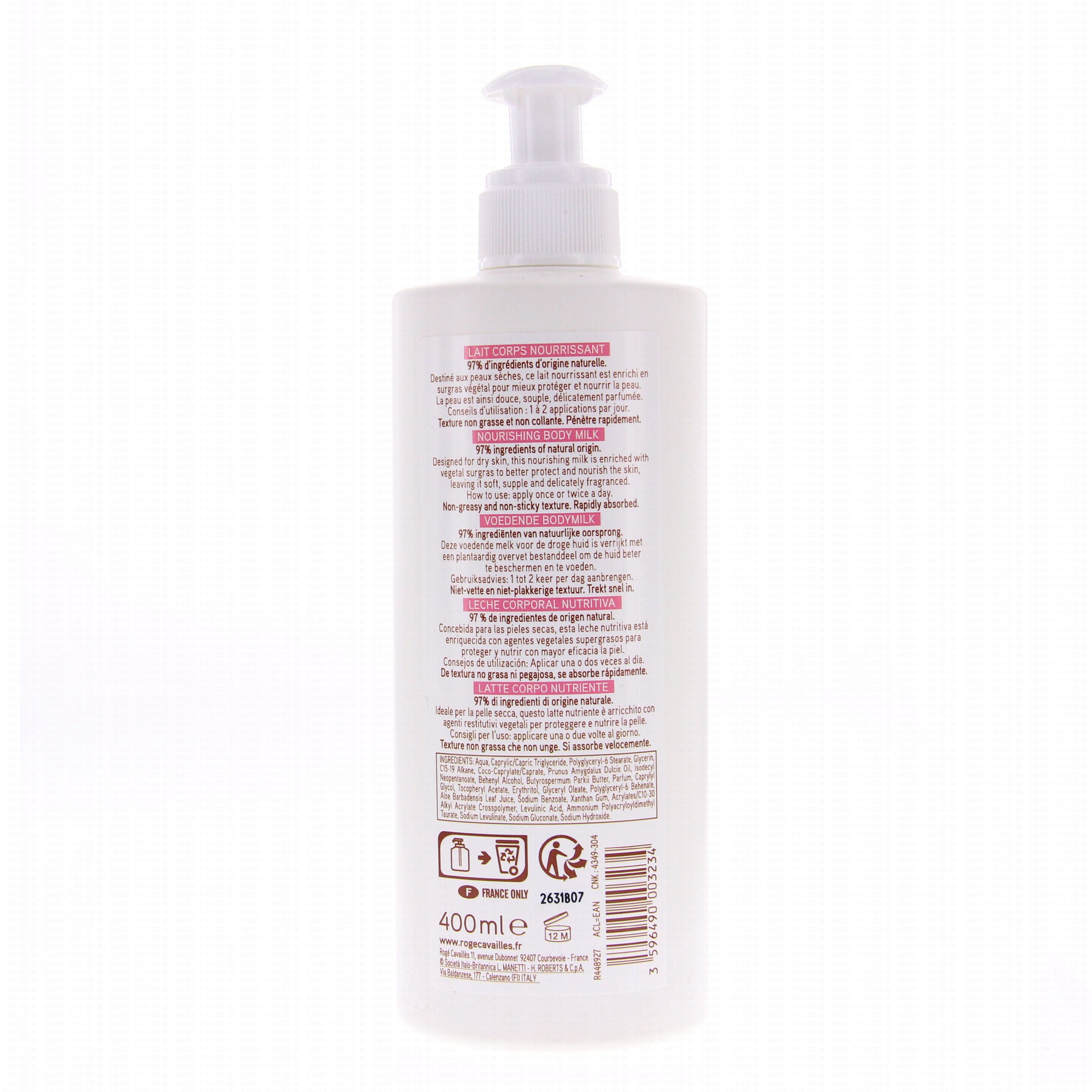 ROGÉ CAVAILLÈS LAIT Corps NOURRISSANT. ROGÉ CAVAILLÈS LAIT Corps NOURRISSANT.