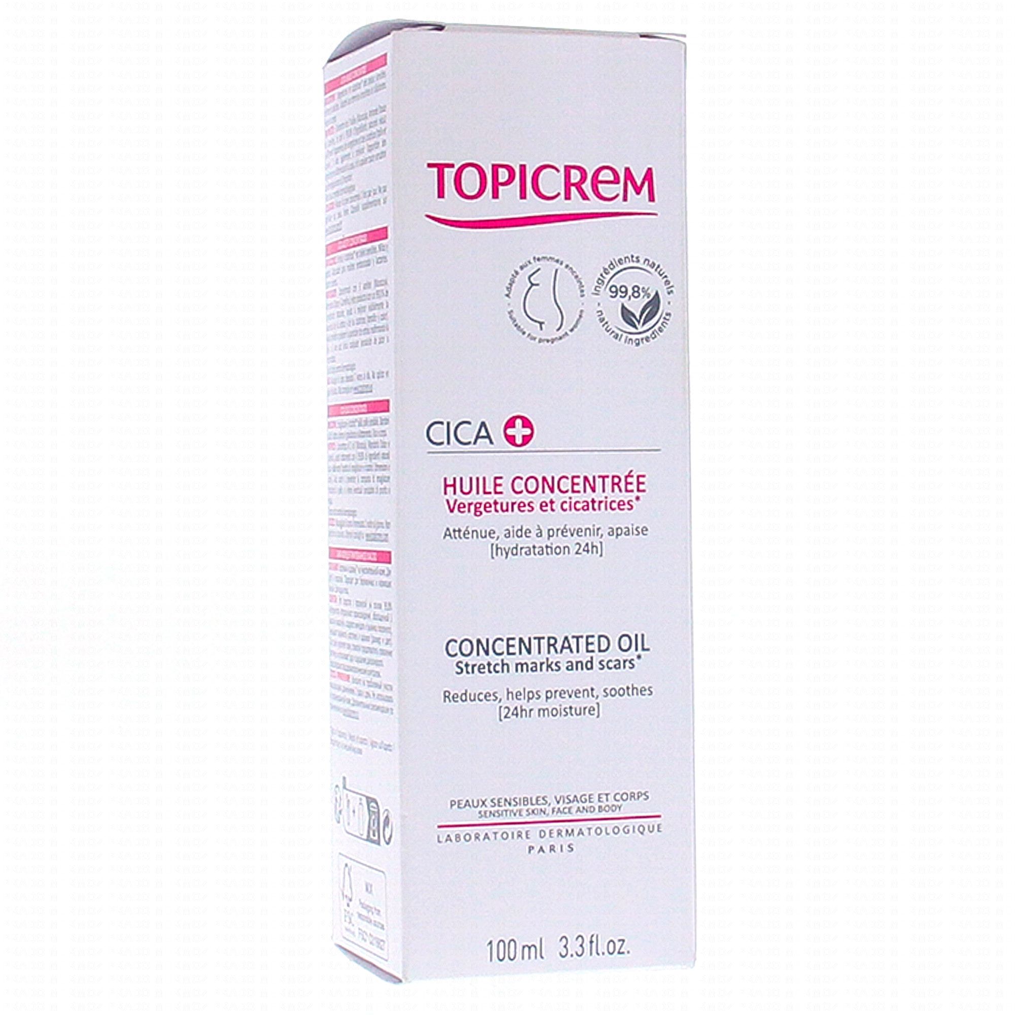 TOPICREM® CICA HUILE Concentrée Vergetures et Cicatrices.