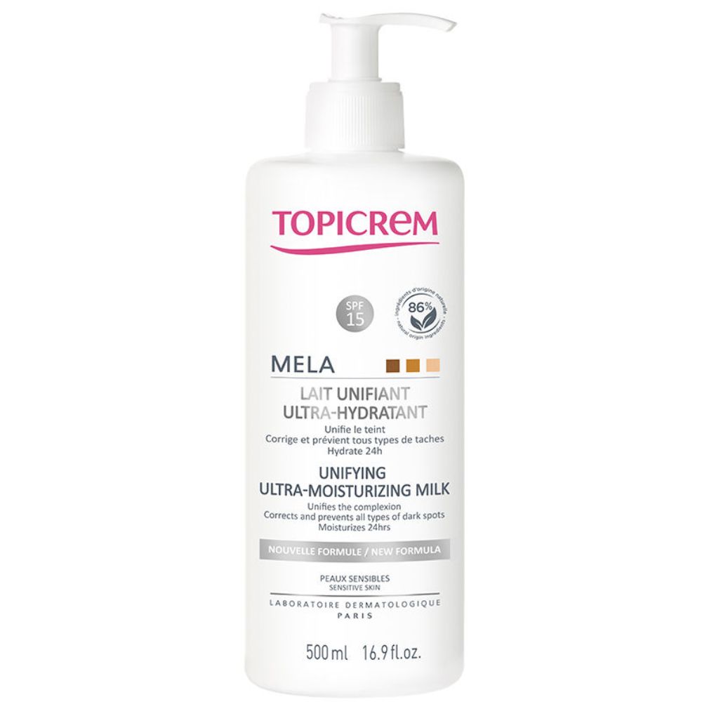 TOPICREM MELA® LAIT UNIFIANT ULTRA-HYDRATANT.